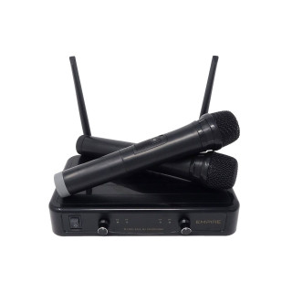 EMPIRE Coppia microfoni wireless con ricevitore UHF